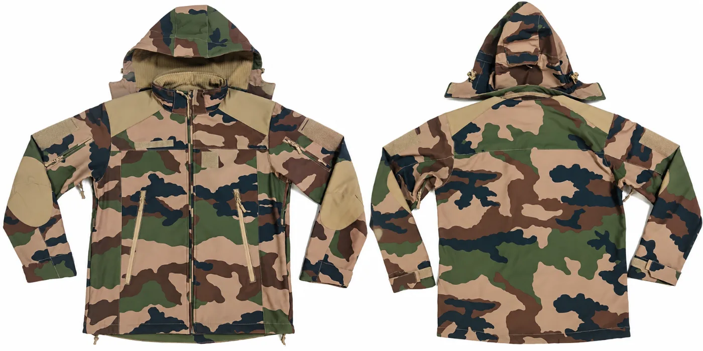 Texpro woodland camo softshell tactical jacket