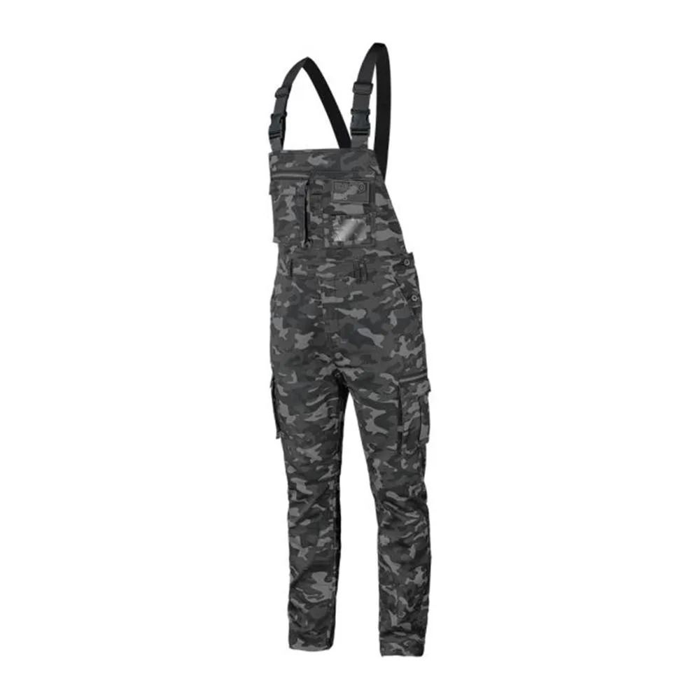 Texpro bib brace overall camo grey