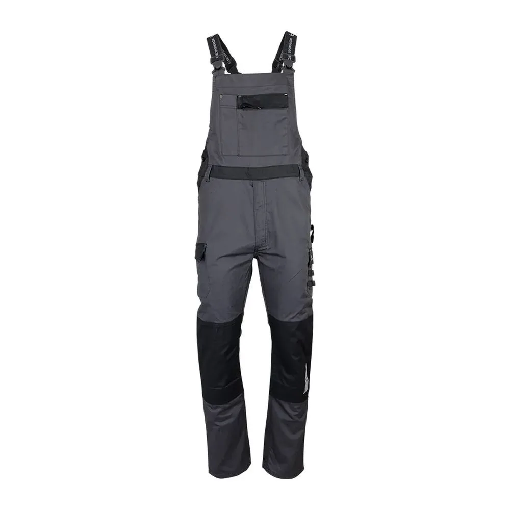 Texpro bib brace overall grey black