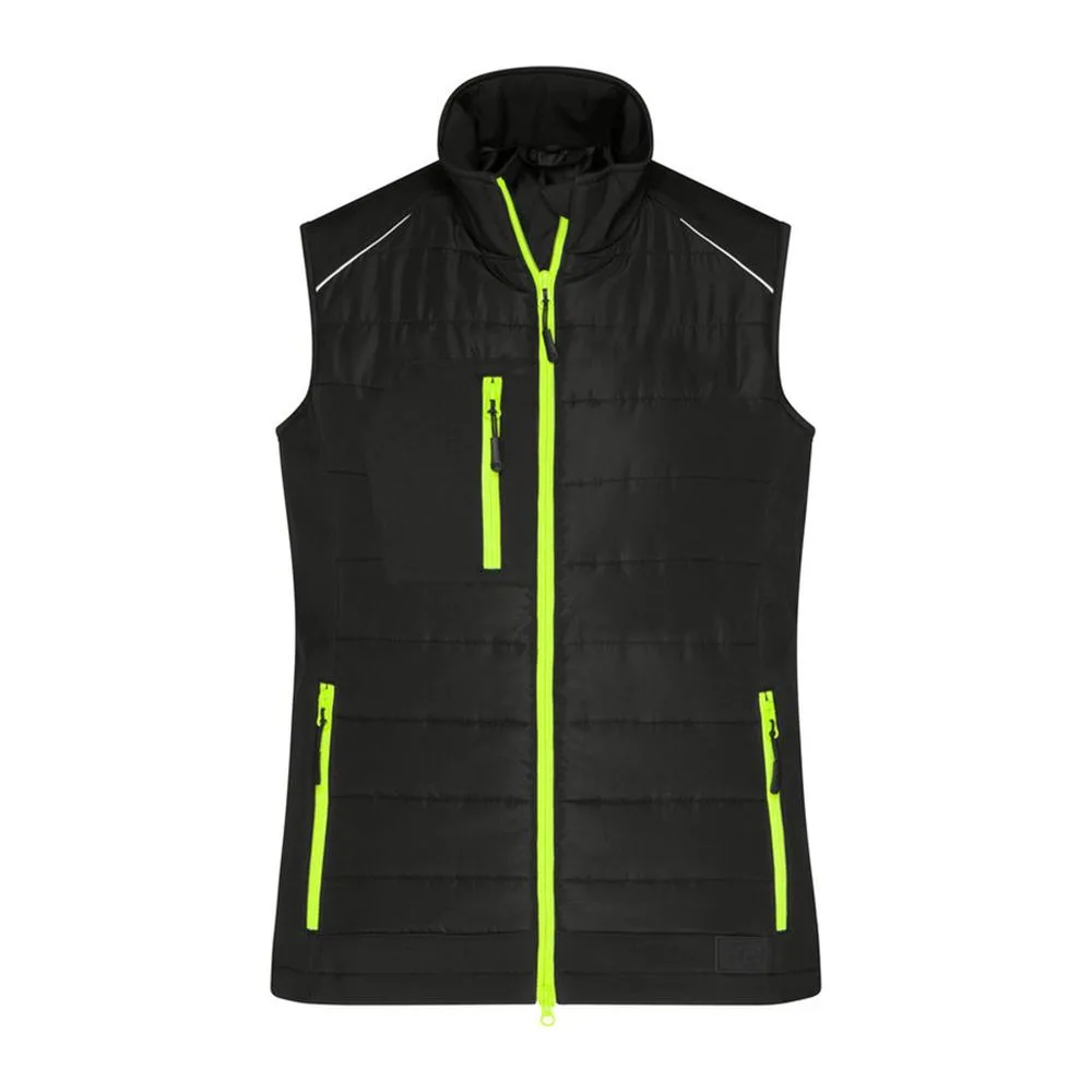Texpro softshell vest black lime