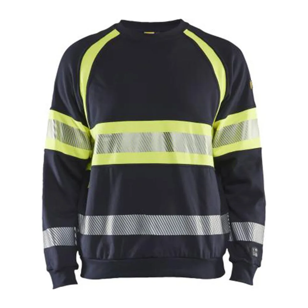 Texpro hi vis sweatshirt navy yellow