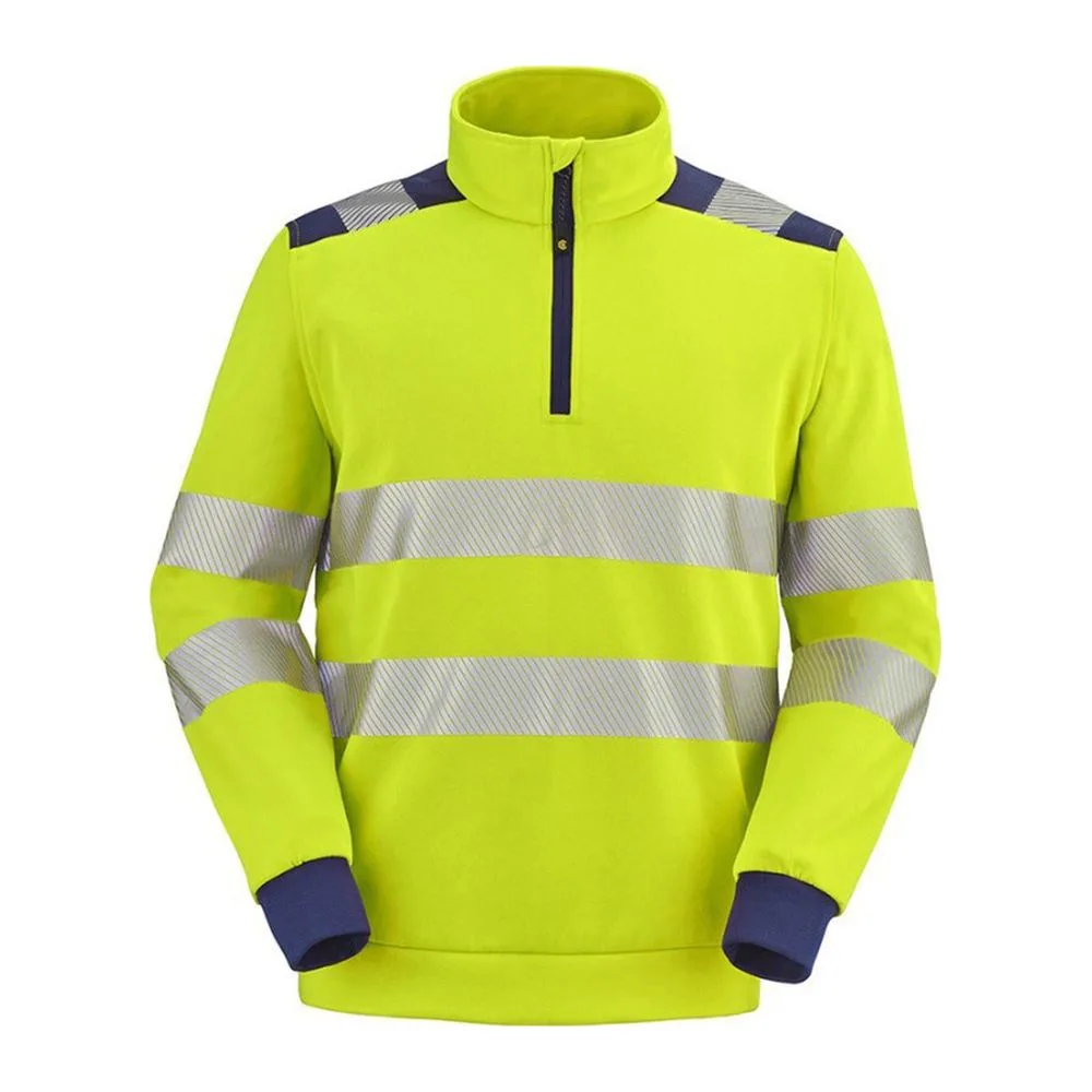 Texpro hi vis quarter zip sweatshirt yellow