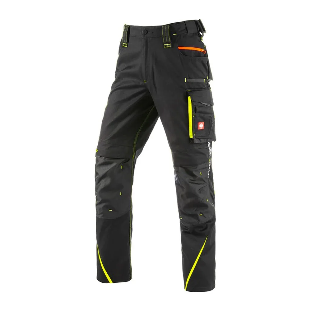 Texpro stretch work trousers black lime