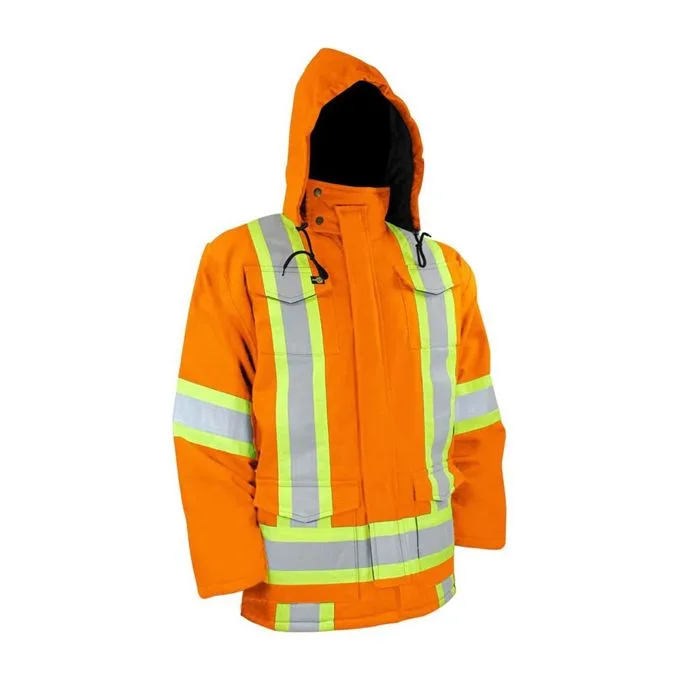 Texpro hi vis hooded jacket orange