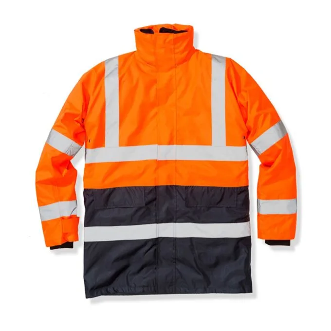 Texpro hi vis parka orange navy