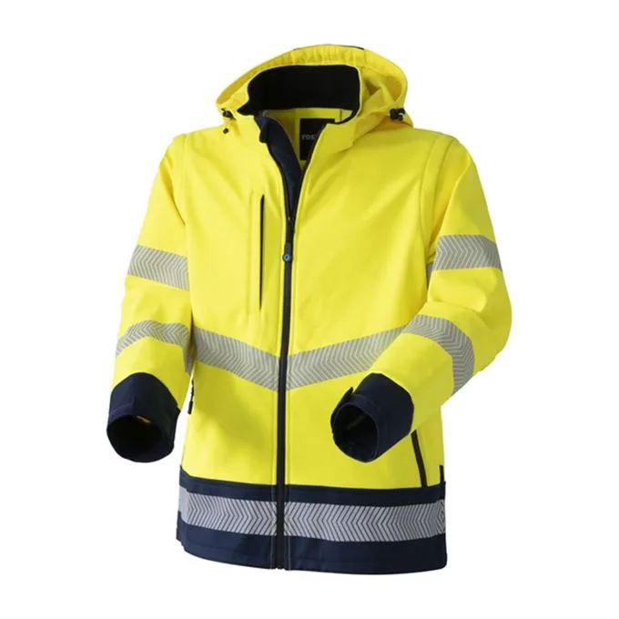 Texpro hi vis softshell jacket yellow grey