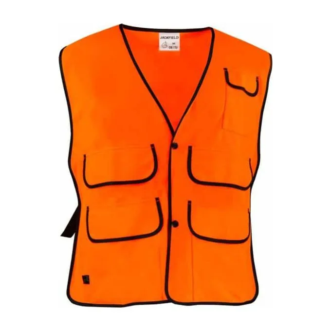 Texpro hi vis multi pocket safety vest orange
