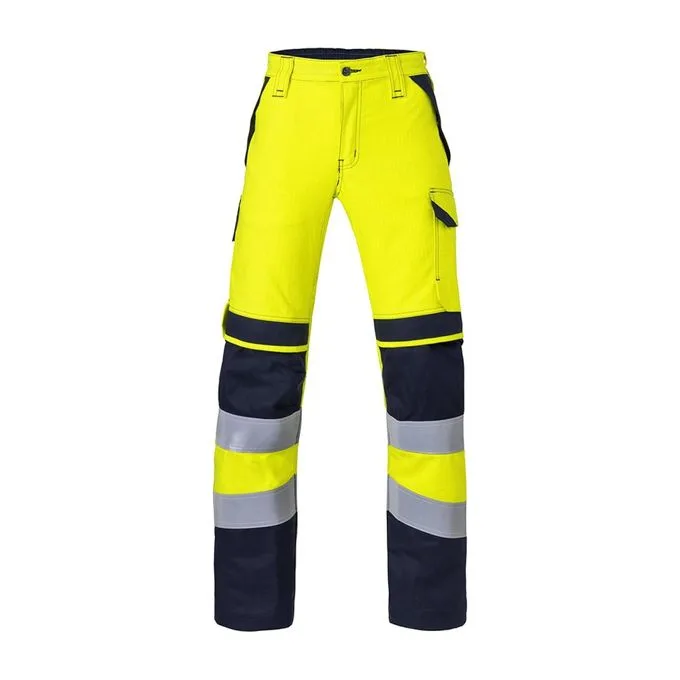 Texpro hi vis trousers yellow navy