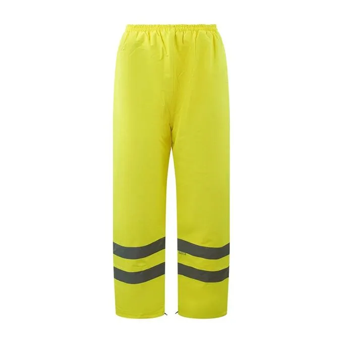 Texpro hi vis waterproof overtrousers yellow
