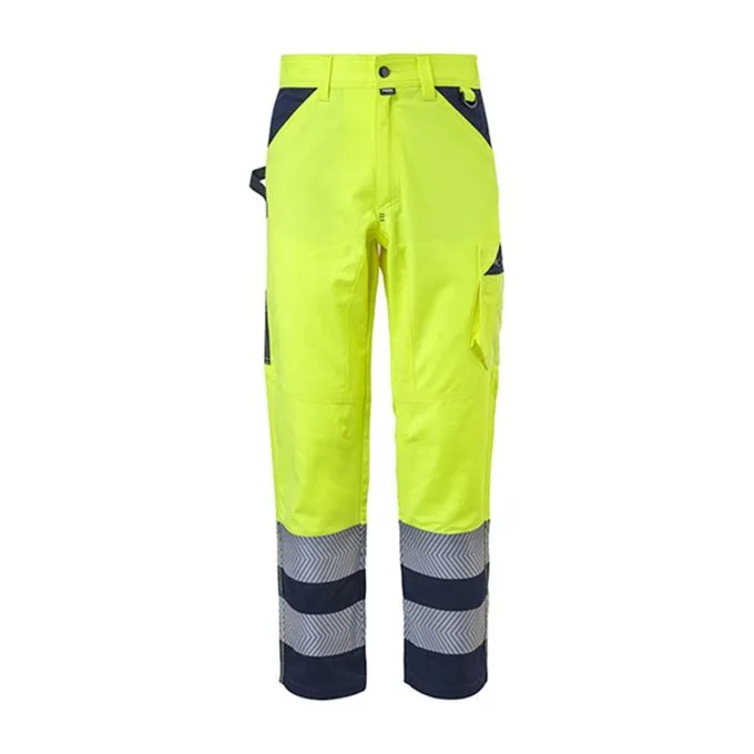 Texpro hi vis work trousers yellow