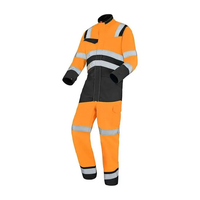 Texpro hi vis coverall jacket trouser set orange