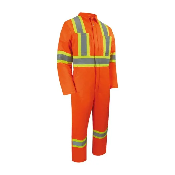 Texpro hi vis coverall reflective orange