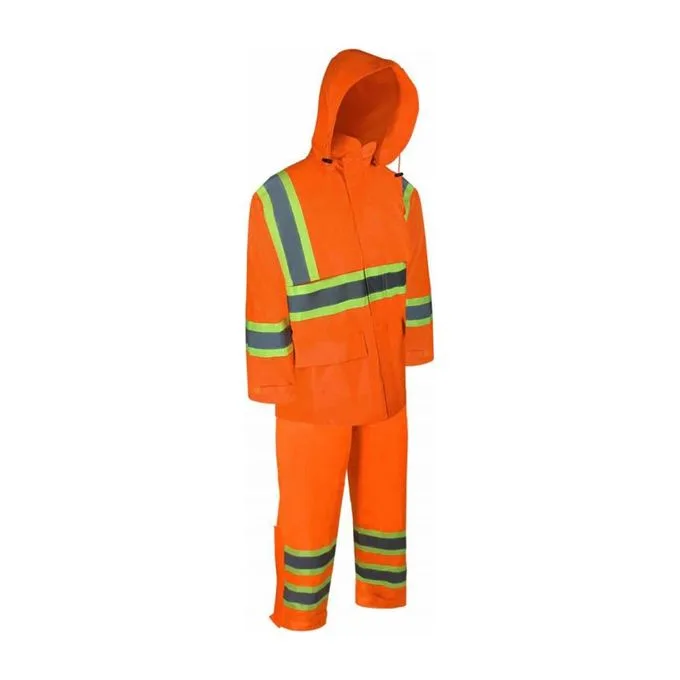 Texpro hi vis coverall waterproof rain suit orange