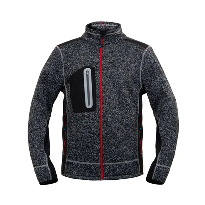 Texpro bonded knit fleece jacket grey