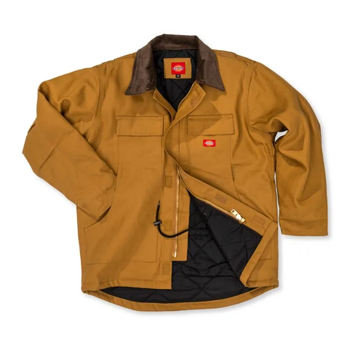 Texpro canvas chore work padded jacket tan