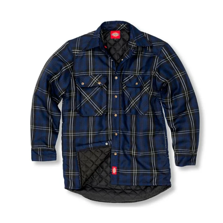 Texpro flannel shirt jacket navy check