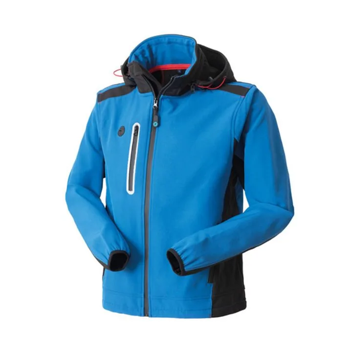 Texpro hooded waterproof softshell jacket blue