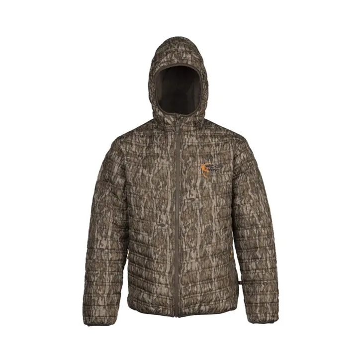 Texpro insulated hooded puffer jacket camo