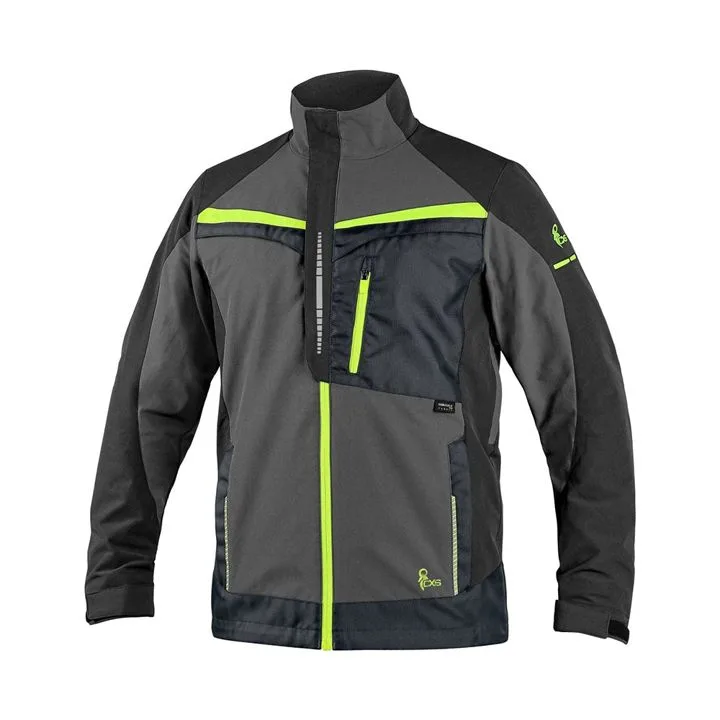 Texpro two tone twill work jacket grey green
